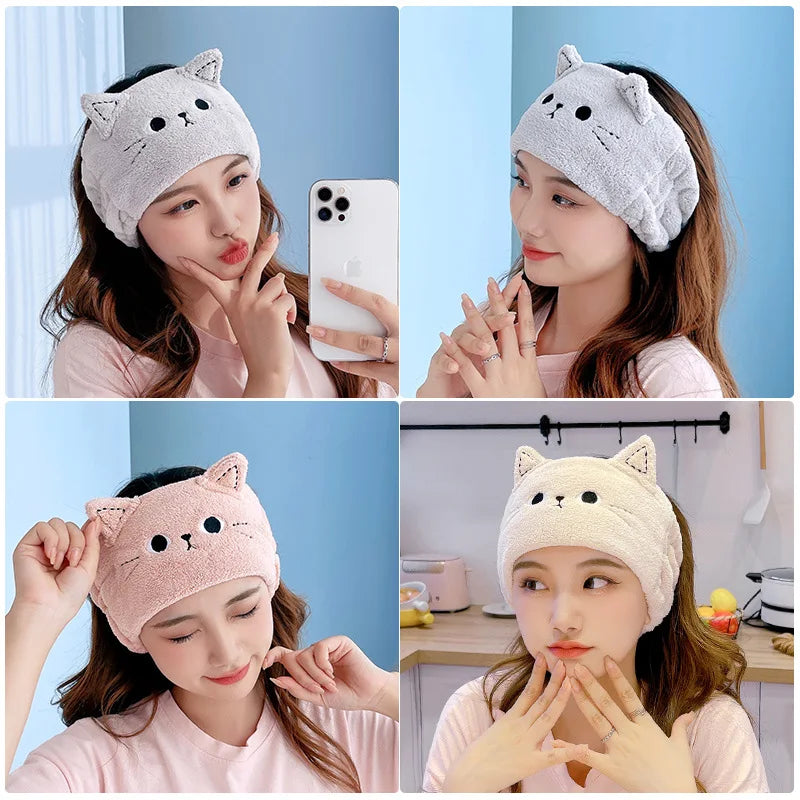 Cute Plush Wide Headband for Women – Makeup & Skincare Plush Hair Headband Babs