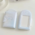 Cute Pattern 32-Slot Card Holder – PVC Portable Card Organizer Card Holder Wallet Babs Blue heart