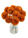 Artificial Silk Dandelion Hydrangea Bouquet | Wedding Home Decor Artificial Flower Bouquet Babs Dark Khaki 5 pcs