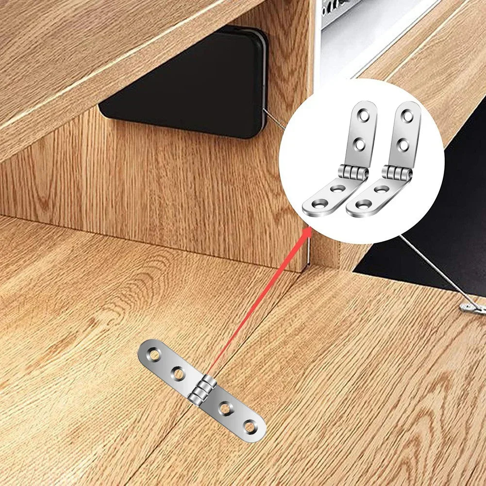 180° Foldable Cabinet Hinges – Flush Mount Iron Hinges (2pcs) Furniture Hinges Babs