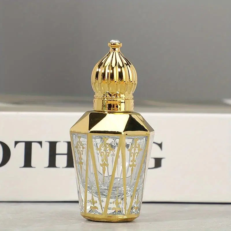 12ml Gold Glass Roller Bottle – Refillable Perfume & Essential Oil Glass Roller Bottle Babs 1pc
