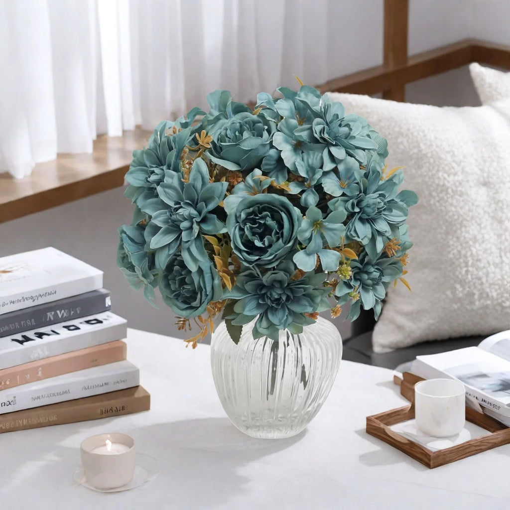 Artificial Silk Dahlia Rose Daisy Flowers – Wedding & Home Decor Artificial Silk Flowers Babs