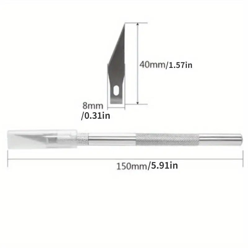 2pc Precision Hobby Knife Set with 5 Blades | Craft Cutting Hobby Knife Set Babs