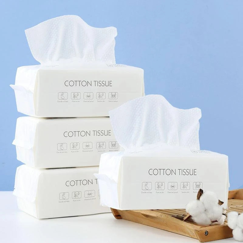 50/100Pcs Disposable Cotton Face Towels – Soft & Additive-Free Disposable Face Towels Babs
