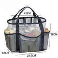 Large Mesh Beach Bag – Wet Dry Separation Tote & Organizer Mesh Tote Bag Babs Navy Blue