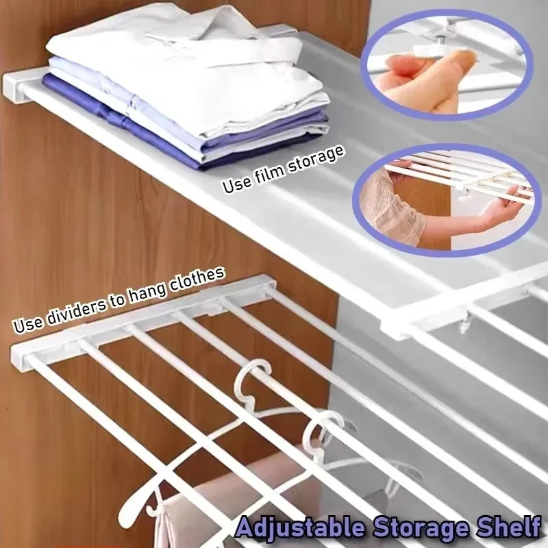 Expandable Tension Shelf Organizer – Closet, Cabinet & Kitchen Tension Shelf Organizer Babs