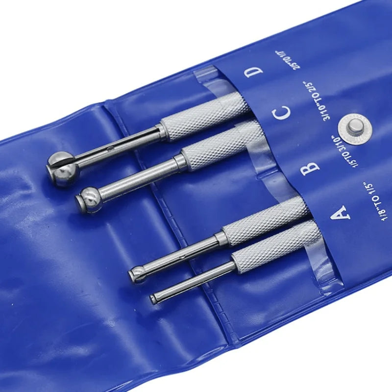 4-Piece Full Ball Telescoping Gauge Set 0.125–0.5 Inch Telescoping Gauge Set Babs Silver