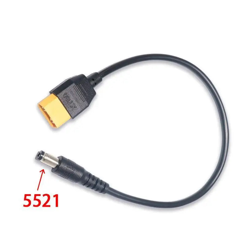 XT60 to DC5.5mm Male Adapter Cable for FPV & LiPo Charging Power Adapter Cable Babs DC5521