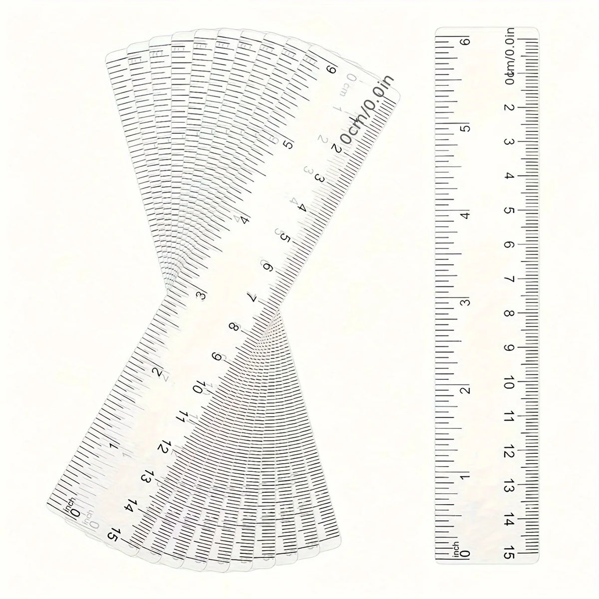 10-Pack Clear Plastic Straight Rulers – School & Office Supply Plastic Straight Ruler Babs