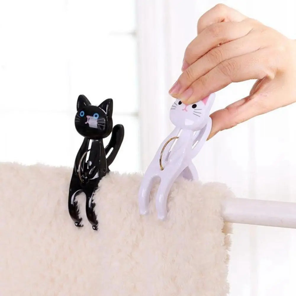 Cat Clothes Pegs – Quilt, Towel & Sheet Clips, 4 Pack Clothes Clips Babs