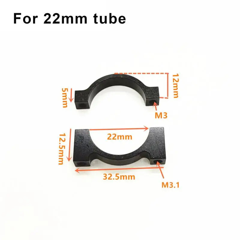 CNC Aluminum Alloy Tube Clamp 12–30mm | Drone Frame Drone Tube Clamp Babs 22mm