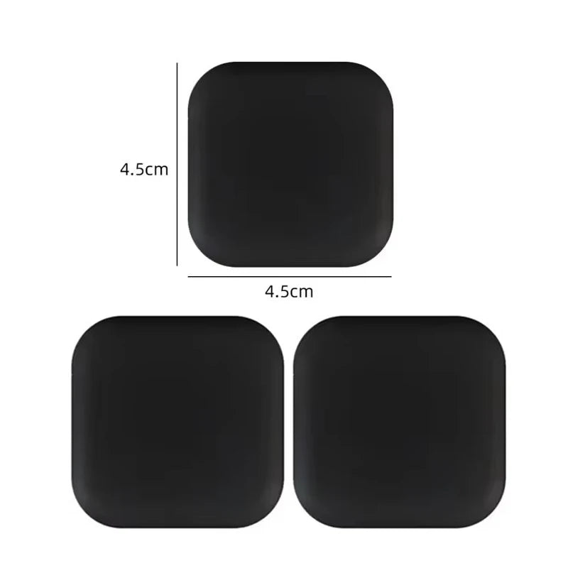 3-Pack Silicone Door Handle Bumpers – Self-Adhesive Wall Protector Door Bumper Pads Babs square-black
