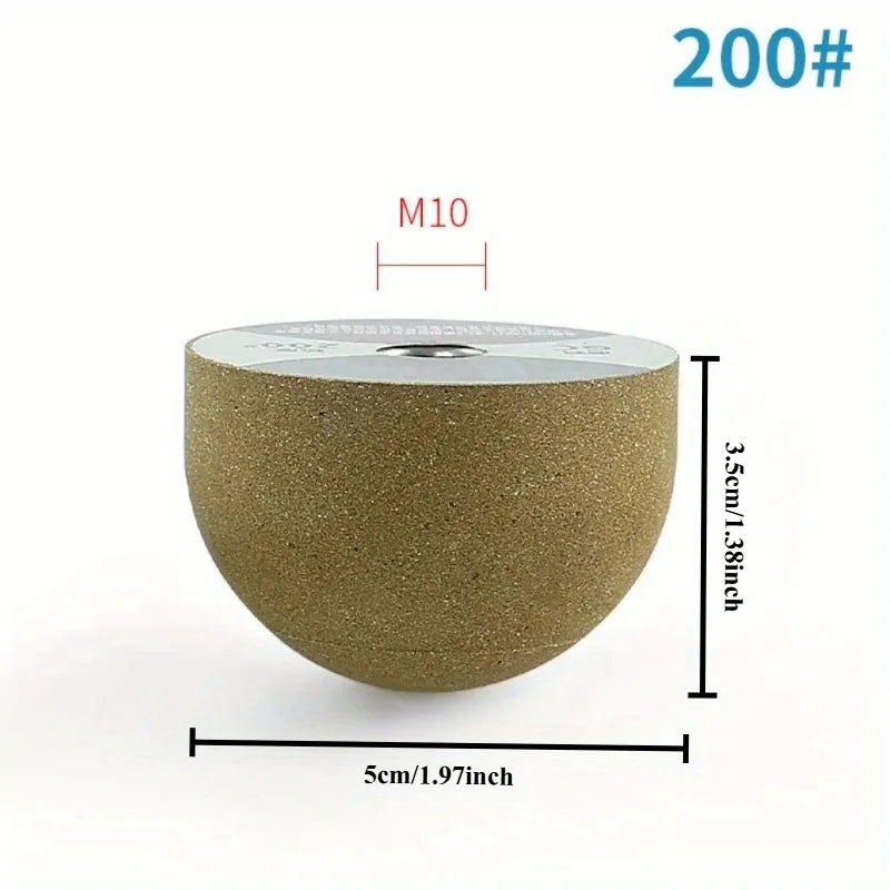 Diamond Mushroom Grinding Wheel 50/100/200 Grit M10 Stone Polish Grinding Wheel Babs 100grit