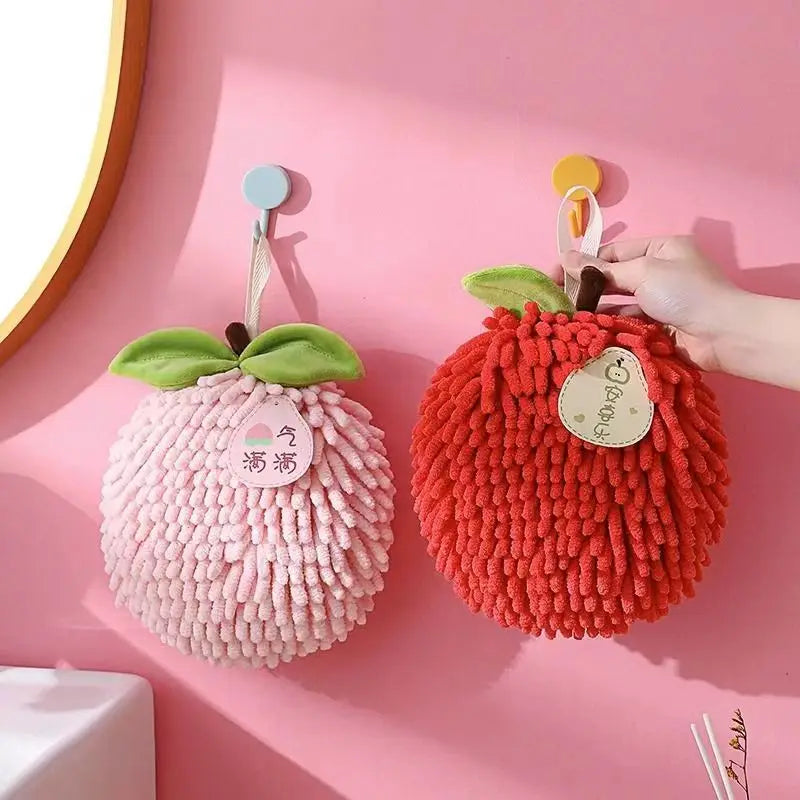 Chenille Hand Towel with Hanging Loop – Soft & Quick Dry Chenille Hand Towel Babs