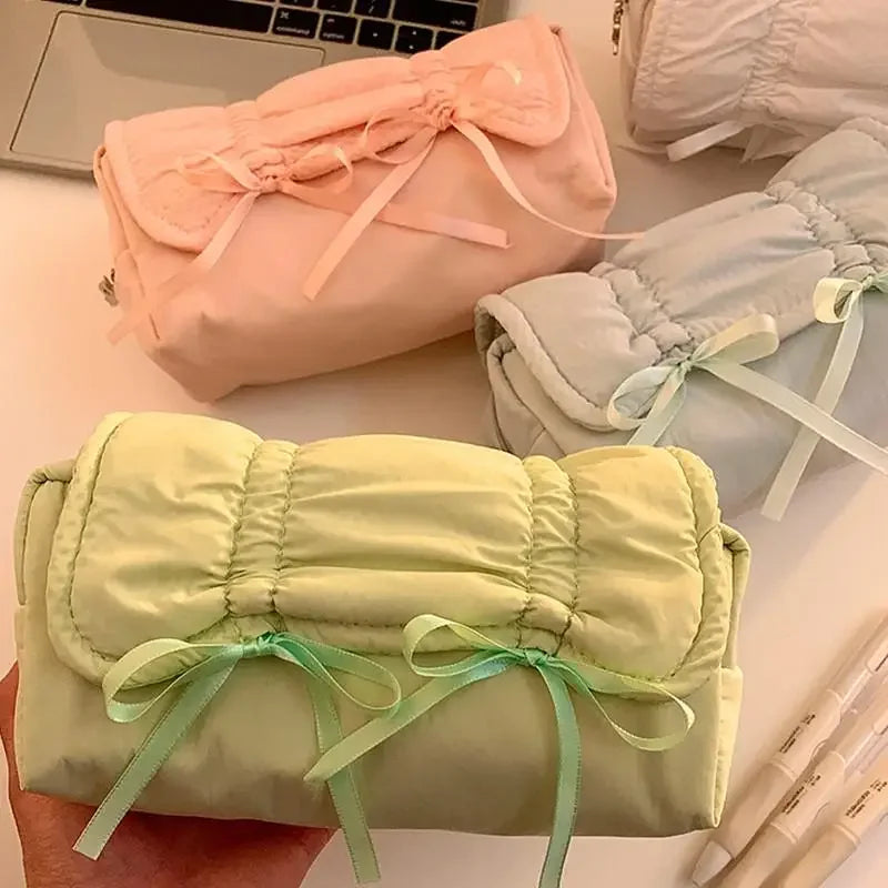 Korea Style Bow Pencil Case – Large Capacity Drawstring Bag Pencil Case Babs