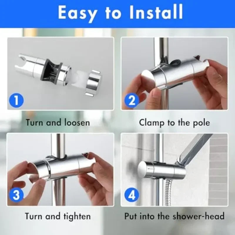 Adjustable Shower Head Holder Universal Angle Bracket ABS Shower Head Holder Babs