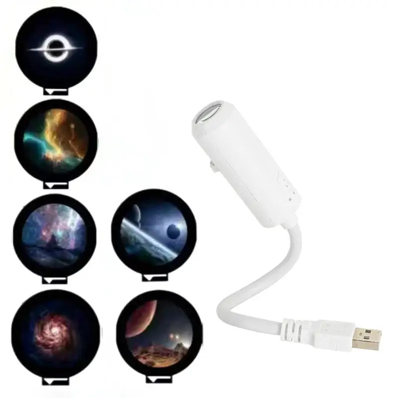 USB Star Projector Night Light – Galaxy, Ocean & Sky Modes Star Projector Lamp Babs USB Type-C H
