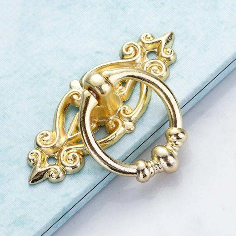 Antique Zinc Alloy Drawer Pull Ring Cabinet Handle – Retro Cabinet Drawer Pull Babs Gold