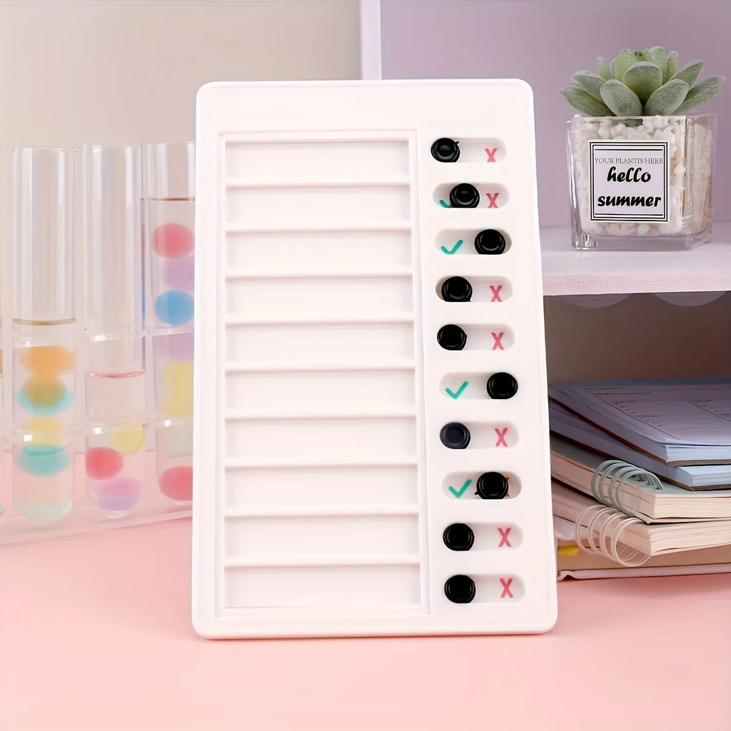 Kids Chore Chart Slide Knob – Visual Daily Routine Board Kids Chore Chart Babs