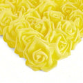 Artificial Foam Rose Heads for Wedding, Holiday & DIY Decor Artificial Flower Heads Babs YELLOW 30 pcs