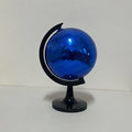 Silver Mirror Earth Globe with Black Base – Desktop Décor Gift Decorative Globe Babs L ROYAL BLUE