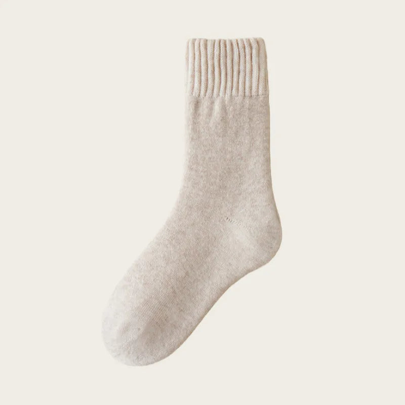 Men's Thick Fleece Lined Thermal Mid Calf Winter Socks 2-Pack Thermal Winter Socks Babs Dark Khaki One Size