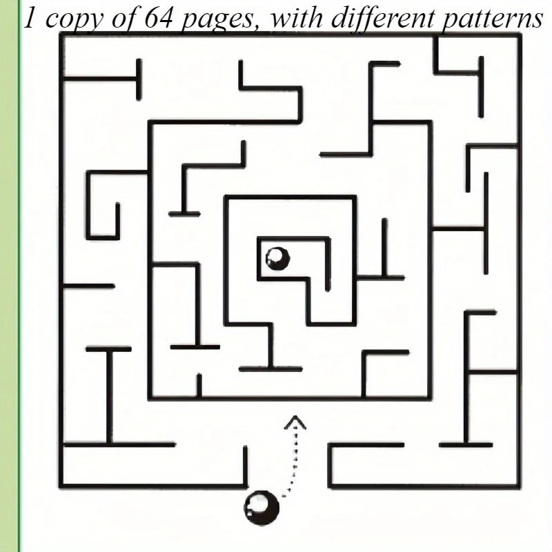 Brain Maze Puzzle Training Book for Kids & Teens Maze Puzzle Book Babs