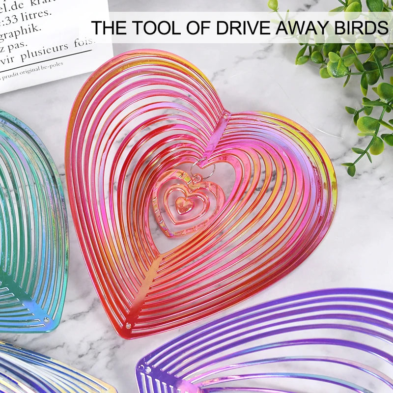 Heart Butterfly Wind Spinner – Bird Deterrent Garden Ornament Garden Wind Spinner Babs