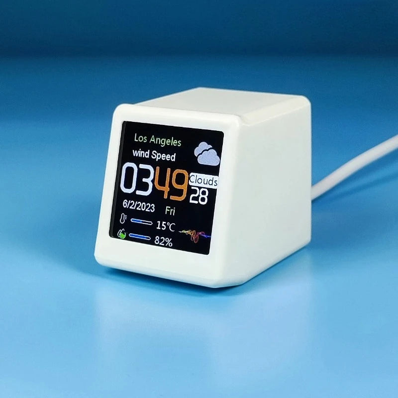Smart WiFi Weather Desk Clock – Mini LCD Digital Table Clock Smart Desk Clock Babs