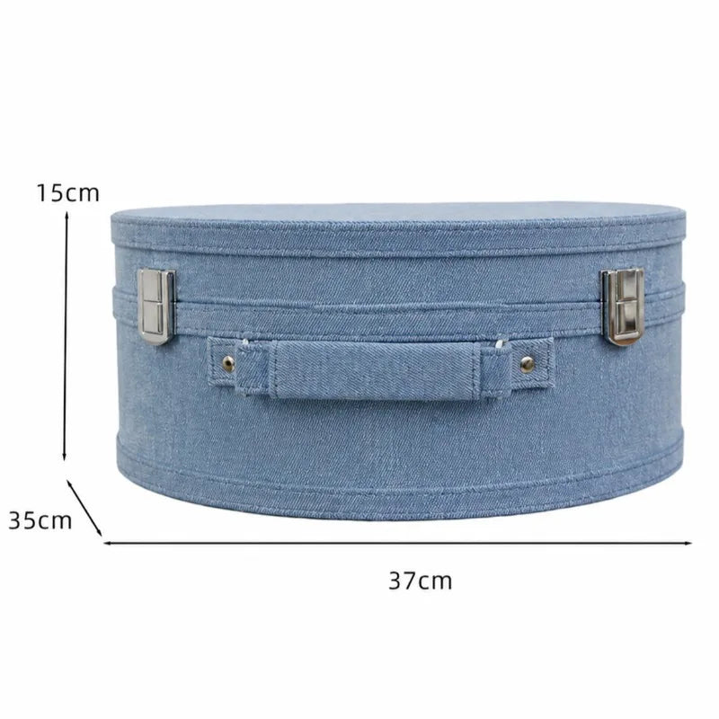 Large 18L Canvas Storage Box – Clothes & Bedroom Organizer Fabric Storage Box Babs Light Blue-Large
