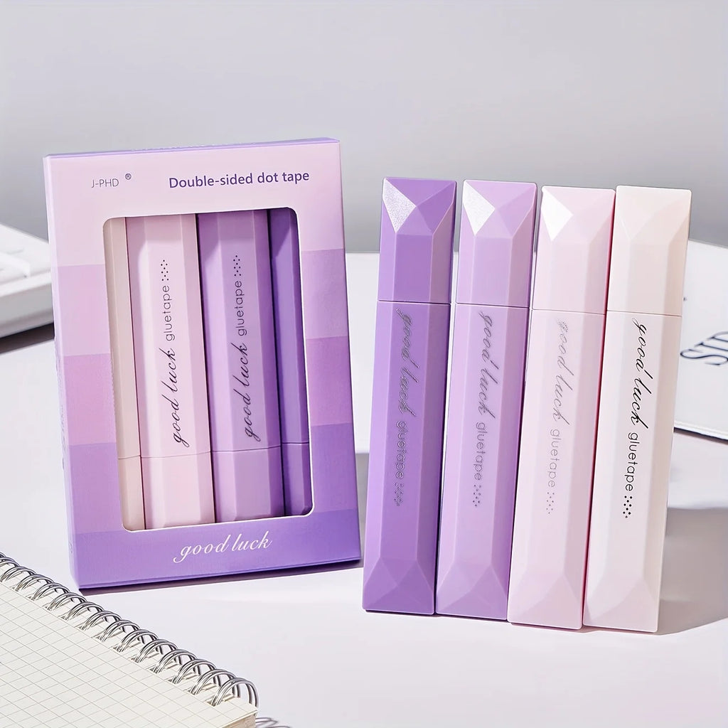 4pcs Dot Tape Runner – Pen-Style Double Sided Adhesive Dispenser Craft Adhesive Dispenser Babs PURPLE