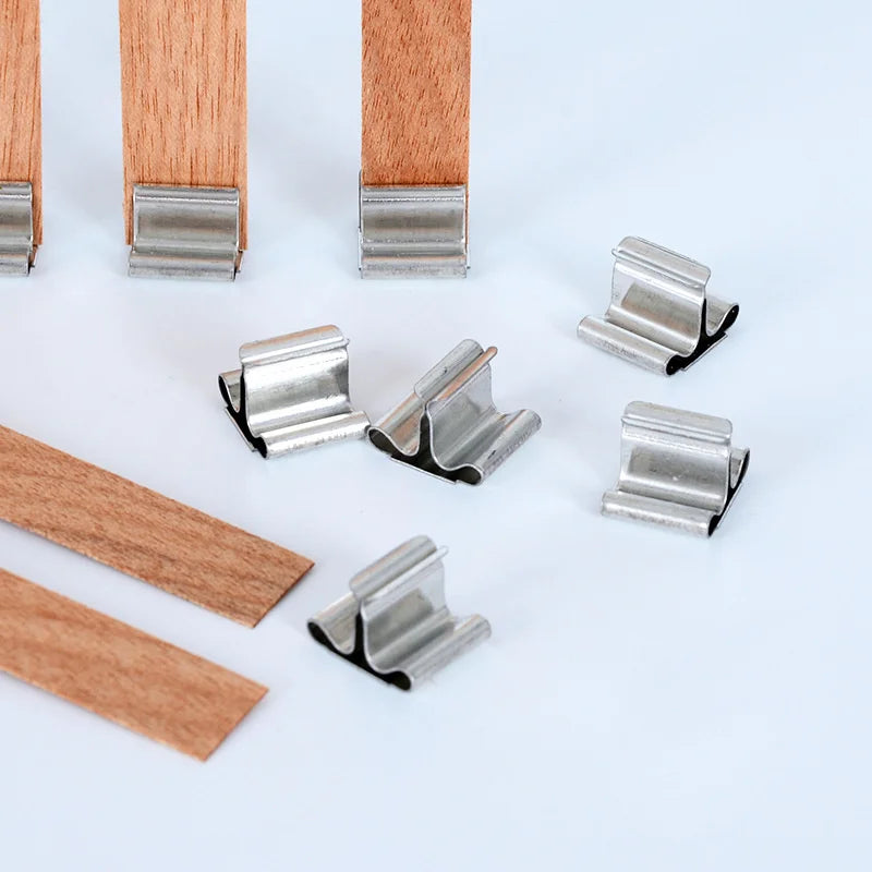 Wooden Candle Wick Base Clips | DIY Candle Making Tool 10/100 Candle Making Tool Babs