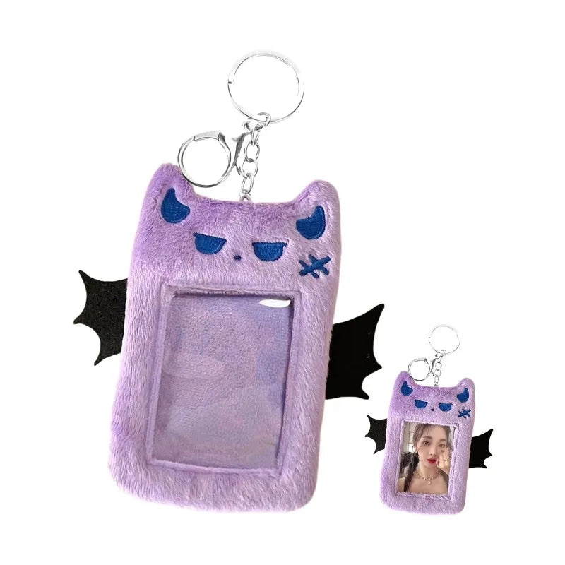 Cute Devil Plush Photocard Holder – Kawaii Card Case Plush Card Holder Babs