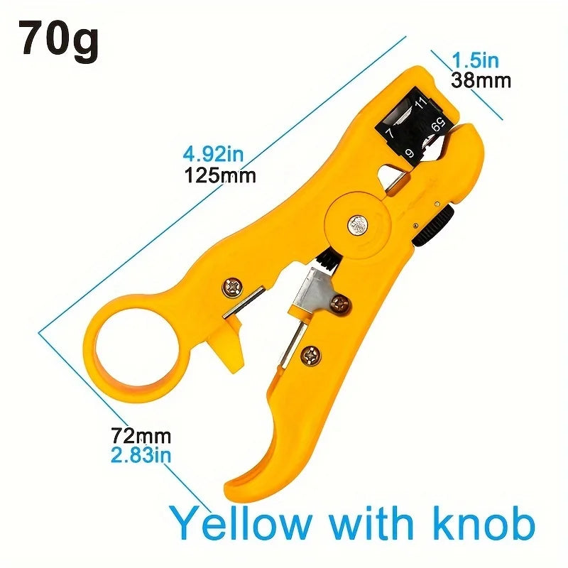 Coaxial Cable Stripper & Cutter – RG59 RG6 RG11 UTP/STP Cable Stripper Tool Babs Wire Stripper