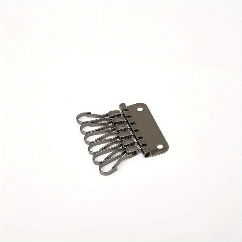 6-Hook Wallet Key Row | Zinc Alloy DIY Keychain Hardware Leather Craft Hardware Babs