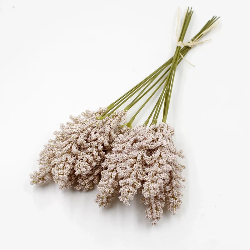 Artificial Rice Ears Lavender Spikes – 6pc Botanical Décor Stems Artificial Flower Stems Babs 4