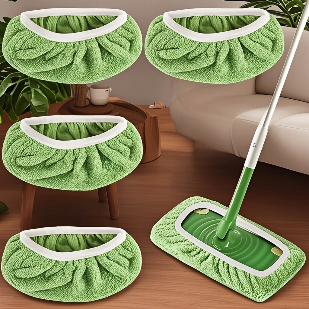 4 Reusable Microfiber Mop Pads – High Absorption & Universal Fit Reusable Mop Pads Babs