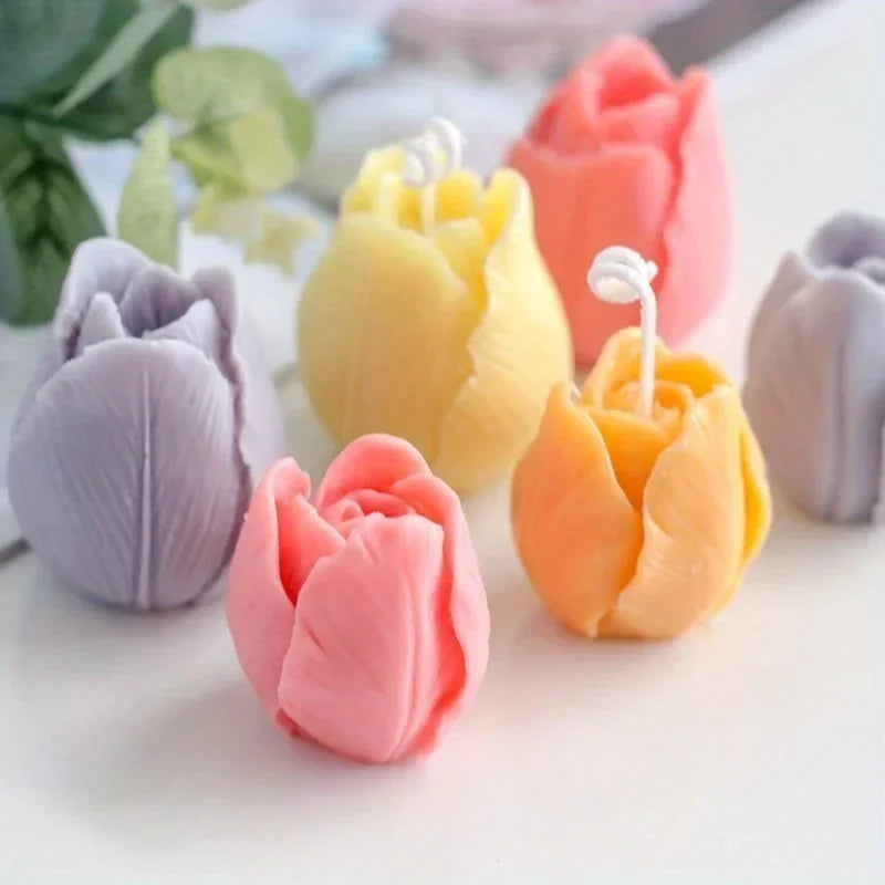 3D Tulip Silicone Mold – DIY Candle & Flower Soap Making Silicone Craft Mold Babs