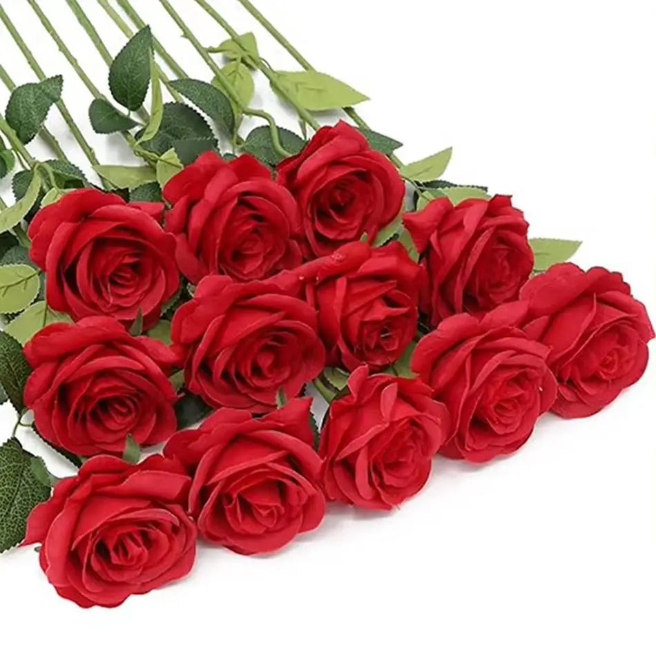 Artificial Silk Rose Bouquet – Wedding & Home Décor, 3–20 Pcs Artificial Flower Bouquet Babs