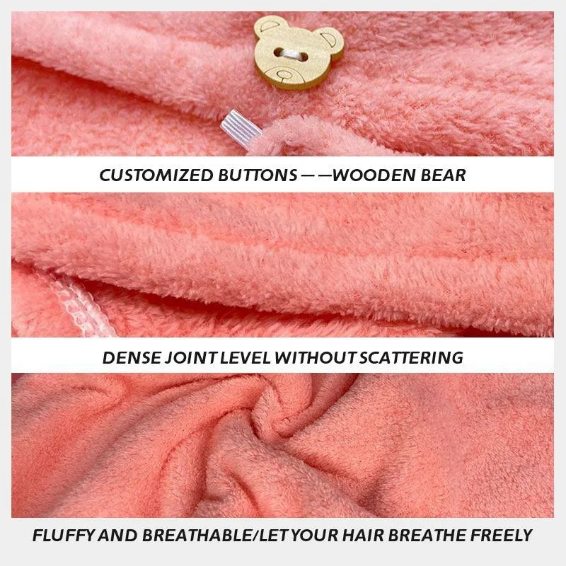 Microfiber Hair Towel Wrap – Quick Dry Turban Cap for Women Hair Drying Turban Babs