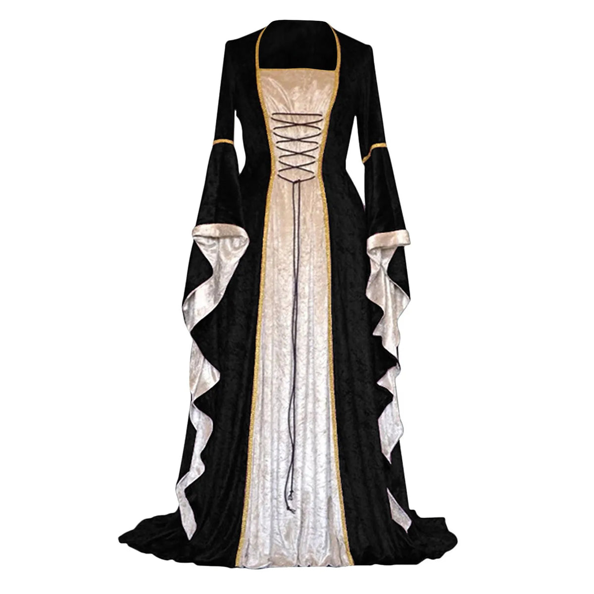 Women's Plus Size Medieval Princess Cosplay Long Dress | Velvet Gown Cosplay Costume Dress Babs
