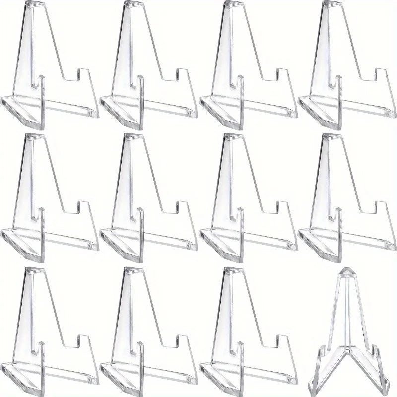 3-Pack Mini Clear Acrylic Easel Stands for Cards & Coins Acrylic Easel Stand Babs