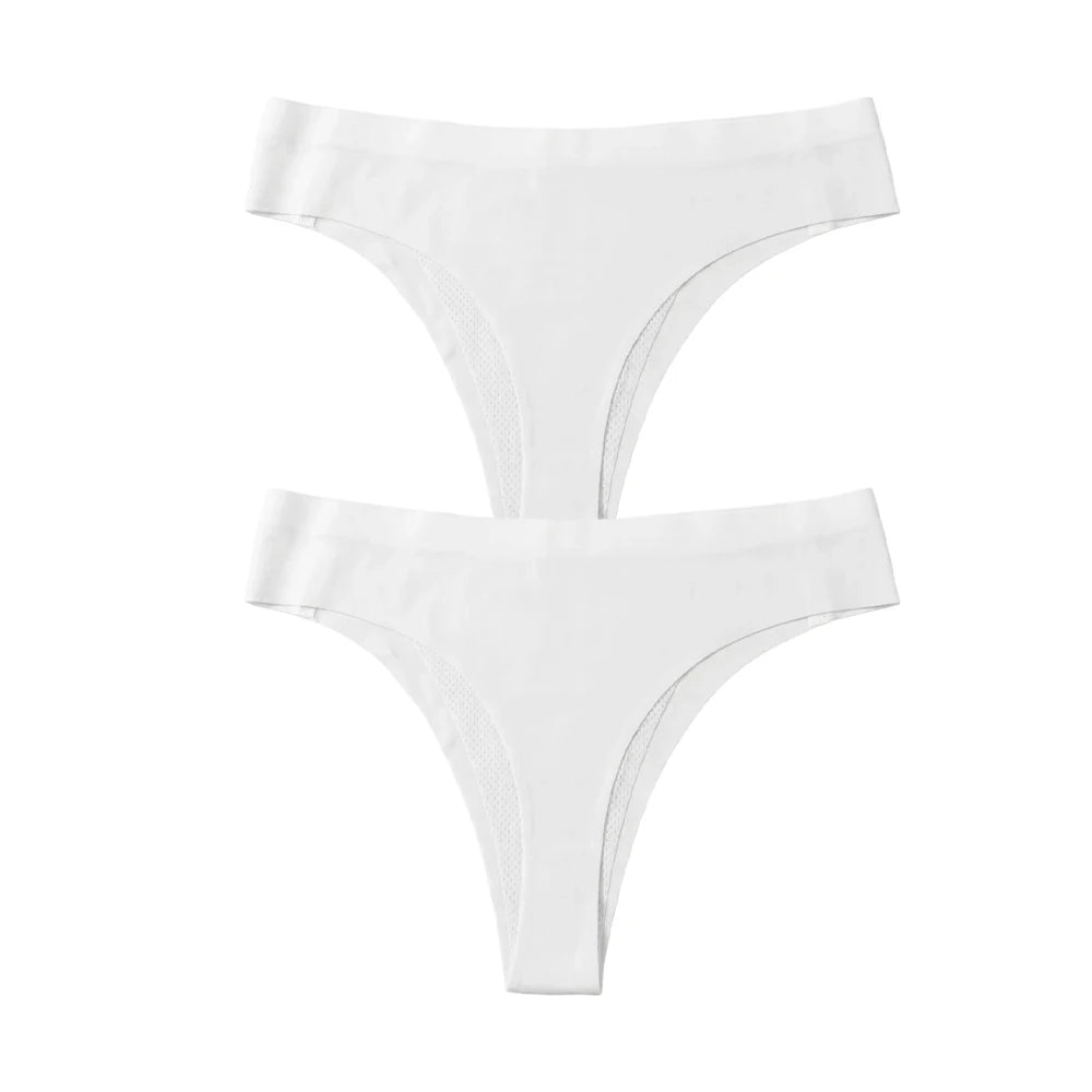 2PCS Women's Camel Toe Concealer Thongs – No Show Underwear Women's Concealer Underwear Babs White White S Pack