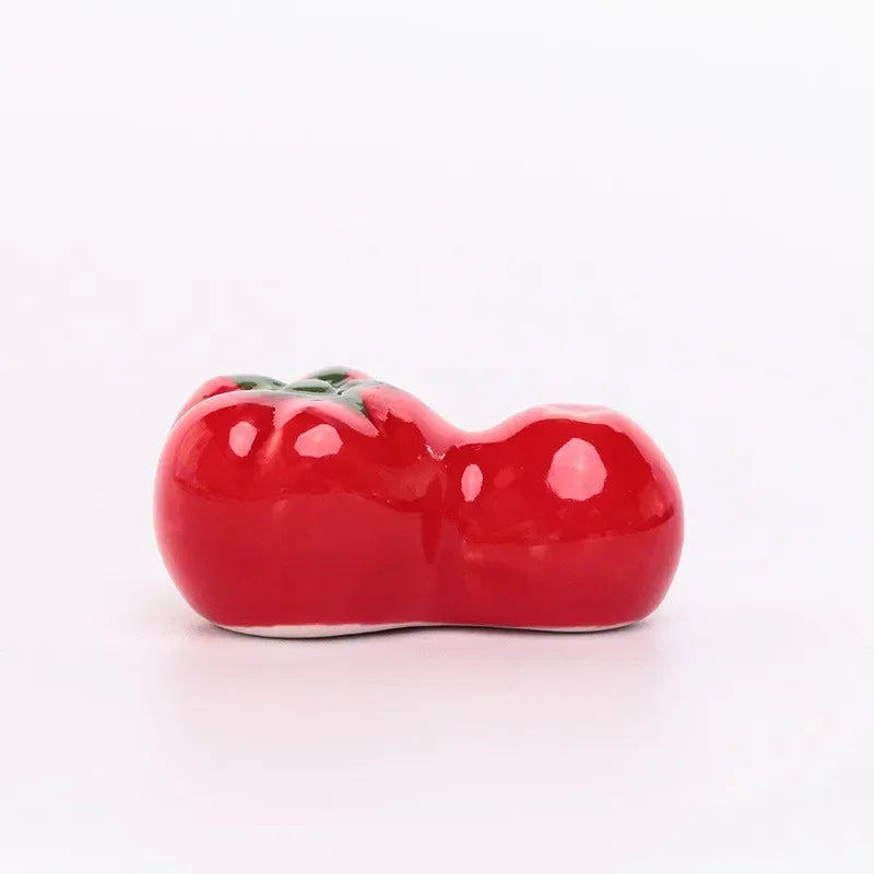 Ceramic Fruit Chopstick Holder – Watermelon & Tomato Design Chopstick Rest Babs