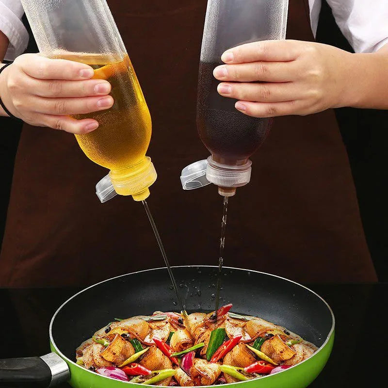 Kitchen Squeeze Oil Dispenser Bottle 300ml/500ml No-Drip Oil Dispenser Bottle Babs