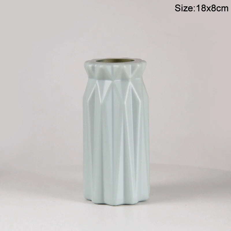 Modern Nordic Plastic Flower Vase – Tabletop Bouquet Pot Decorative Flower Vase Babs Style12
