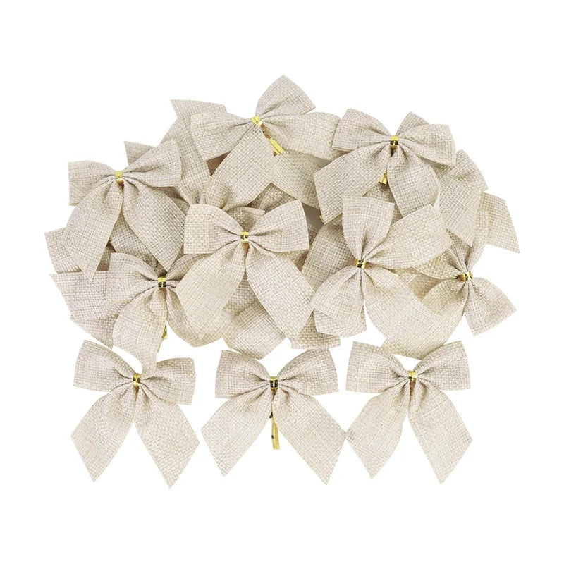 Christmas Bows Xmas Tree Ornaments – DIY Wreath & Gift Wrap Christmas Bow Ornaments Babs G 10pcs
