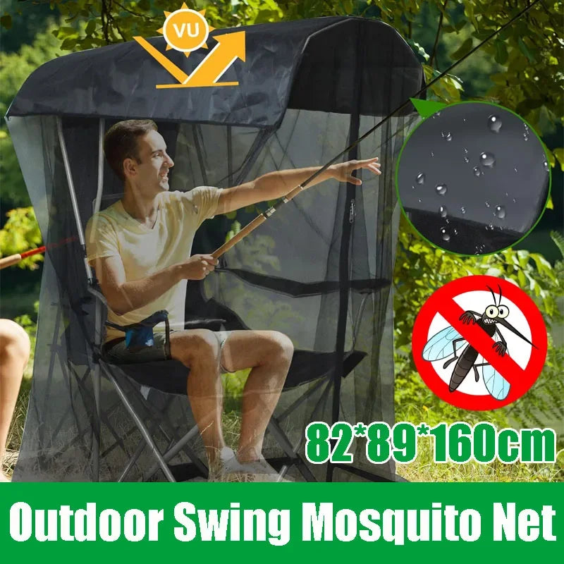 Outdoor Swing Mosquito Net Canopy – Patio Hammock Chair Cover Swing Canopy Net Babs