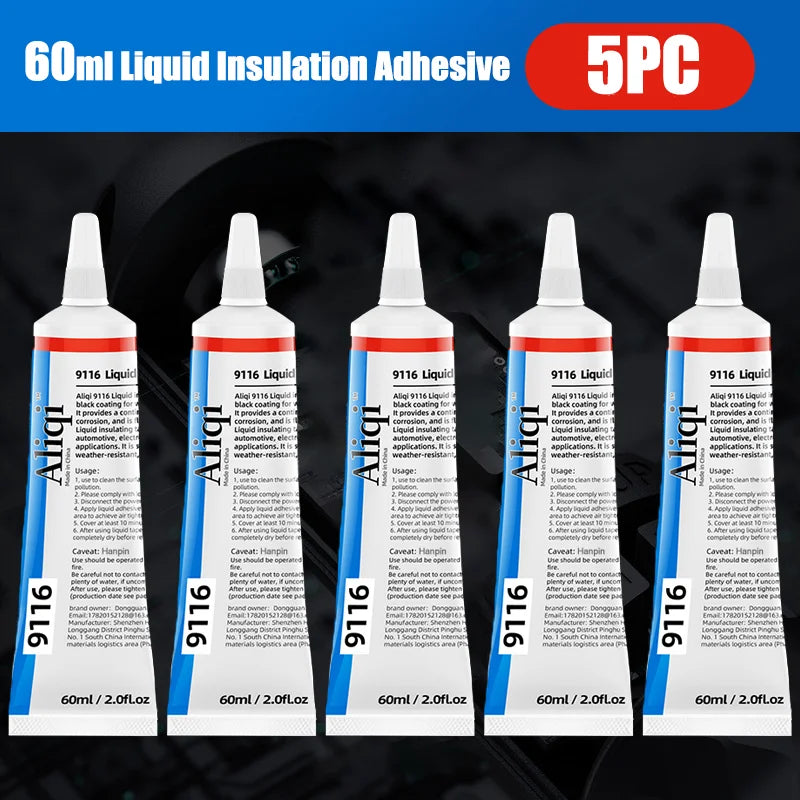 Waterproof Liquid Electrical Tape Insulating Sealant Wire Repair Liquid Electrical Tape Babs 5pcs 60ml