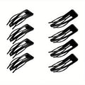 8Pcs 3 Prong Snap Hair Clips Water Drop Metal Barrettes Set Hair Clips Barrettes Babs Default Title